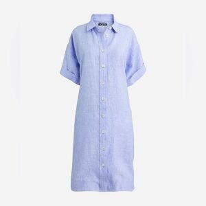 JCrew French Blue Capitaine shirtdress in linen